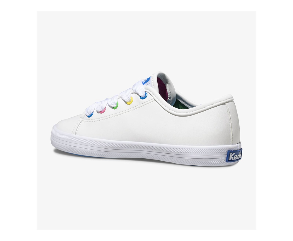 Zapatillas Keds Niños Blancas - Kickstart Multi-Color Eyelets - 549-KOXBLD